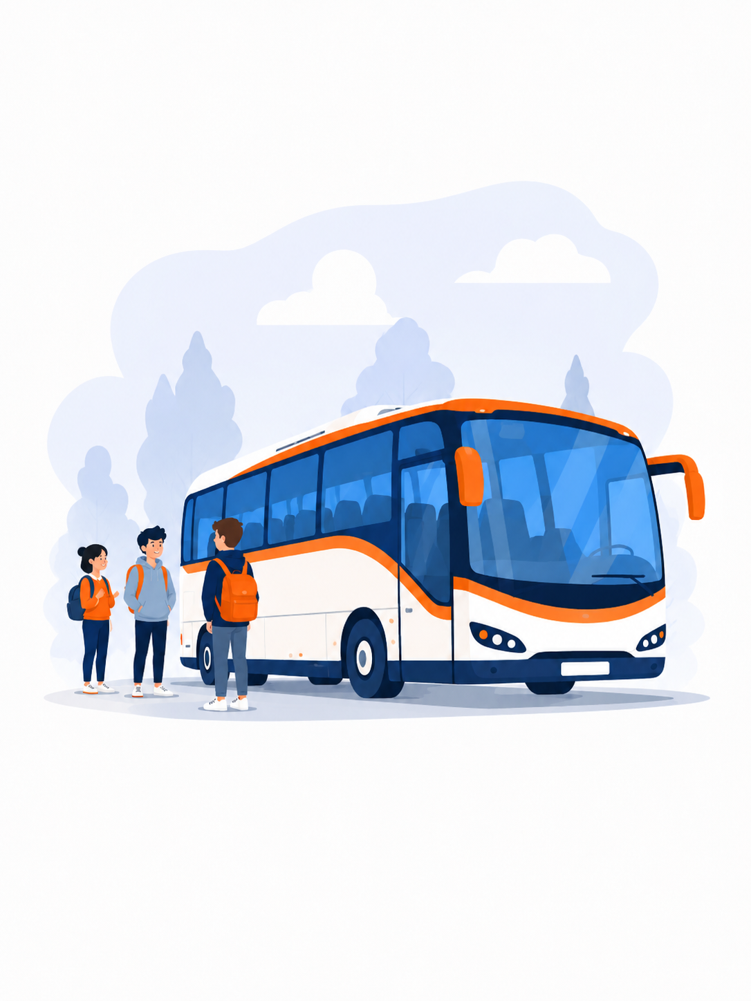 Bus de voyage scolaire